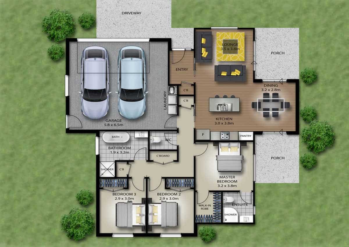 modern minimalist house plan image